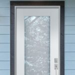 This front door can go from clear to opaque with a voice command