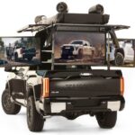 Toyota mounted five big-screen TVs to this Tundra truck